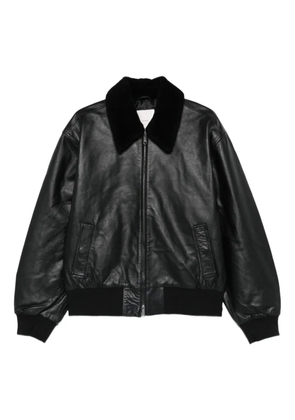 Calvin Klein leather bomber jacket - Black
