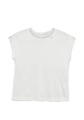 PANICALE embellished-detail round-neck blouse - White