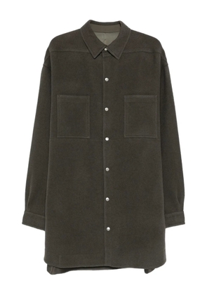 Rick Owens double-pocket wool shirt jacket - Green