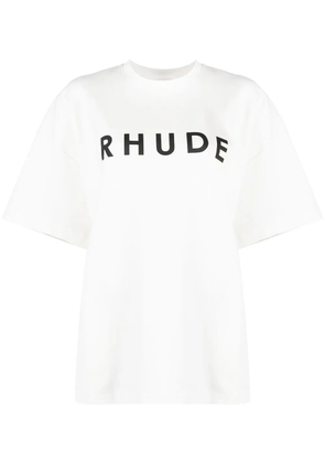 RHUDE oversized logo T-shirt - White