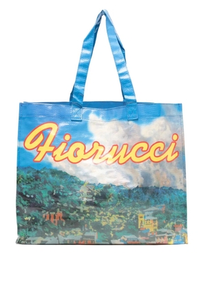 Fiorucci maxi Portofino Postcard tote bag - Blue