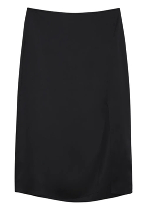 ANINE BING Jolin silk midi skirt - Black