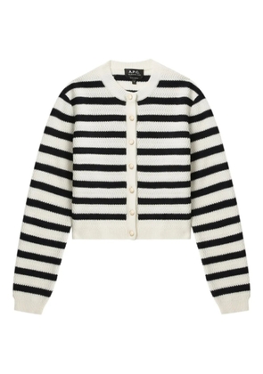 A.P.C. Manon striped cardigan - Blue
