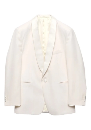 Prada shawl-collar wool jacket - White
