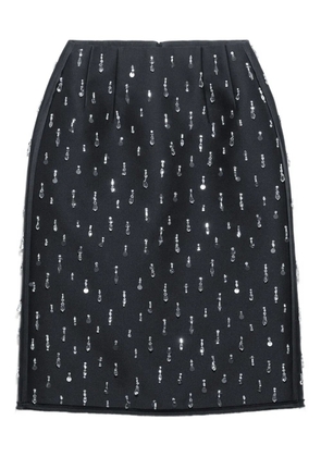 Prada embellishment-details scuba midi skirt - Black