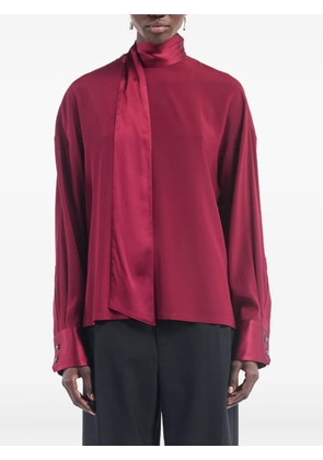 Maria McManus scarf buttoned-cuffs blouse - Red