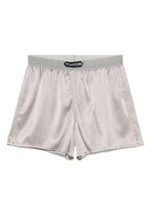TOM FORD logo-waistband shorts - Grey