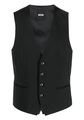 BOSS adjustable cotton-blend waistcoat - Black