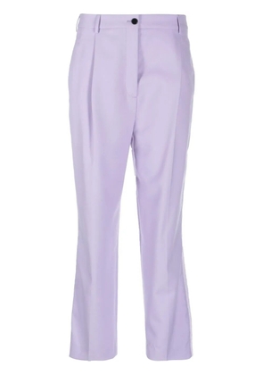 Karl Lagerfeld cropped high-waisted trousers - Purple