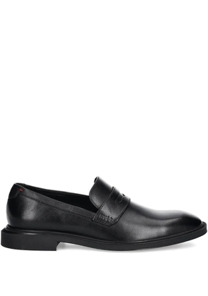 HUGO penny leather loafers - Black