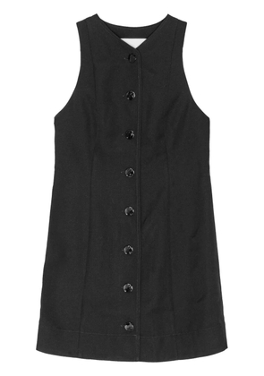 GANNI bow-detail mini dress - Black