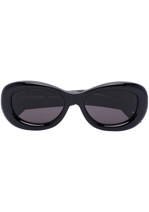 Courrèges oval-frame sunglasses - Black