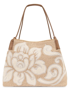 ETRO logo embroidered tote bag - Neutrals