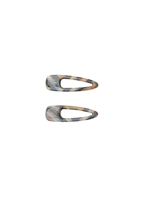 Burberry check small hair clips - Black