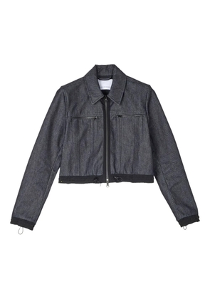 Cecilie Bahnsen Banks drawstring-sleeve denim jacket - Blue