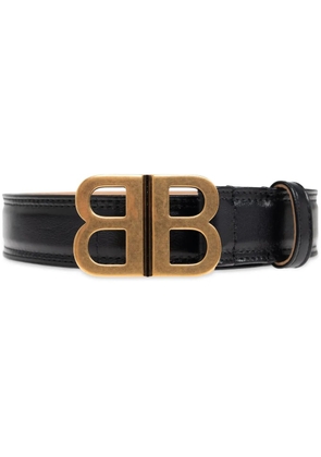 Balenciaga BB leather belt - Black