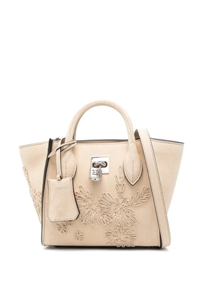 Ermanno Scervino mini Maggie floral-detail tote bag - Neutrals