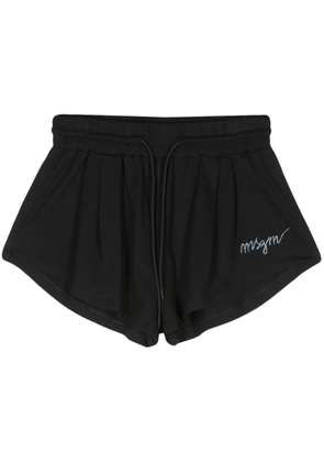 MSGM logo-embroidered shorts - Black