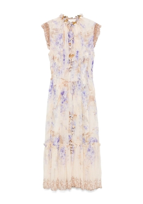 ZIMMERMANN Dawning Flutter midi dress - Neutrals