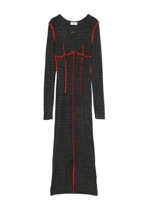 Off-White whipstitch-detail dress - Grey