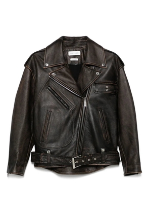 Alexander McQueen leather jacket - Brown