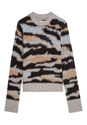 Zadig&Voltaire Malty patterned crew-neck sweater - Brown