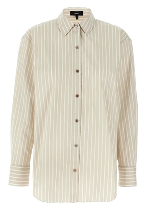 Theory striped button-up shirt - Neutrals