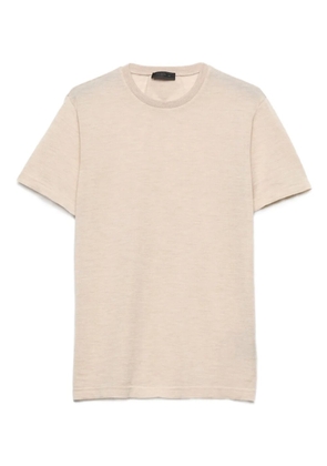 Prada ribbed crew-neck cashmere T-shirt - Neutrals