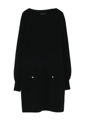 LIU JO button-embellished boat-neck mini dress - Black