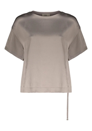 Herno asymmetric short-sleeve blouse - Neutrals