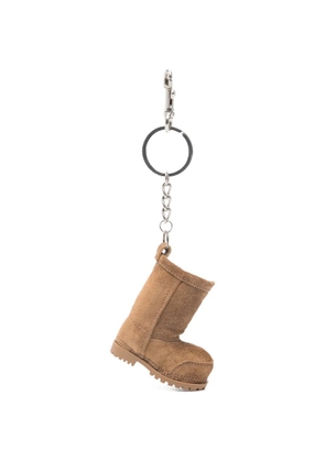 Balenciaga suede boot keyring - Brown