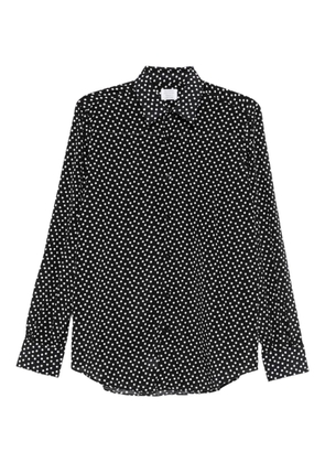 Mazzarelli polka-dot long-sleeve shirt - Black