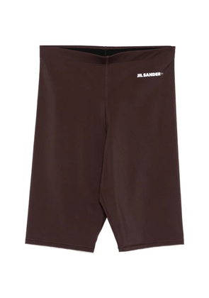 Jil Sander logo biker shorts - Brown
