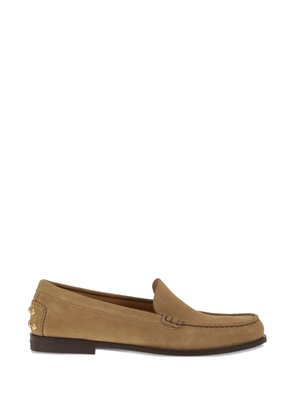 Tod's embossed metal suede loafers - Neutrals