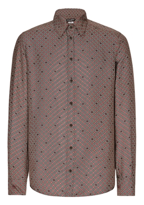 Dolce & Gabbana geometric-print silk shirt - Red