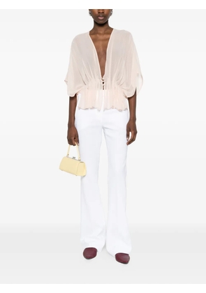 Max Mara buttoned ruffled top - Pink