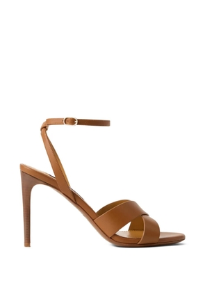 Ralph Lauren Collection Cleary criss-cross ankle-strap sandals - Brown