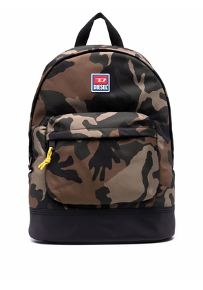 Diesel camouflage-print backpack - Green