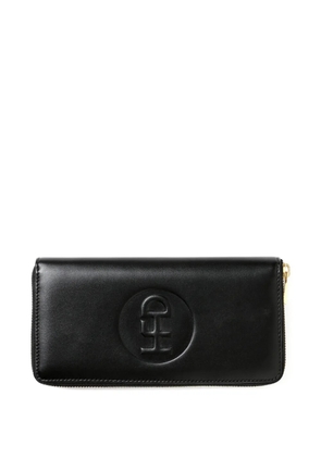 Honey Fucking Dijon logo-debossed wallet - Black