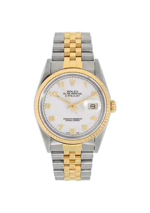 Rolex steel datejust 36mm watch - White