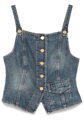 GANNI denim tank top - Blue