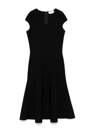 Alexander McQueen flared-hem midi dress - Black