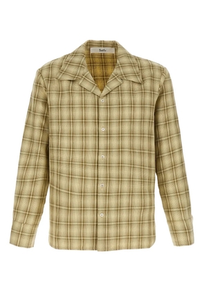 Séfr Ignacio plaid-checked shirt - Neutrals