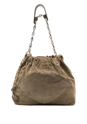 Ba&Sh calf suede chain shoulder bag - Green