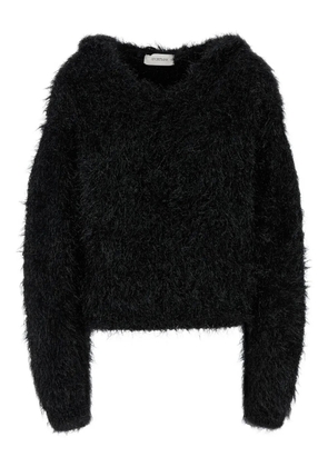 Sportmax long-sleeve V-neck sweater - Black