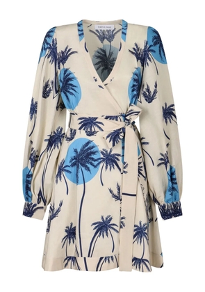 Raquel Diniz printed wrap dress - White