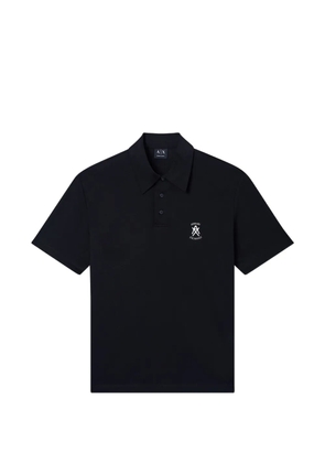 Armani Exchange logo-detail polo shirt - Black