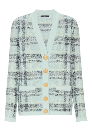 Balmain glittered tweed cardigan - Green