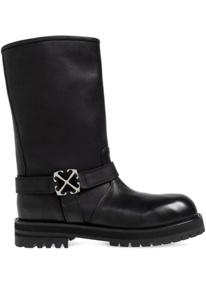 Off-White 40mm buckle strap boots - Black