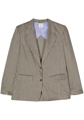 Alysi striped single-breasted blazer - Black